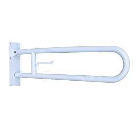 White Finished AISI 304 Stainless Steel 800 mm Swing-Up Grab Bar