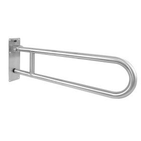 White Finished AISI 304 Stainless Steel 800 mm Swing-Up Grab Bar