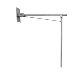 White Finished AISI 304 Stainless Steel Swing-Up Grab Bar Floor Support