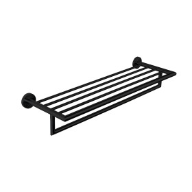 Niza Black Series - Black Finished Stainless Steel Double Towel Rail