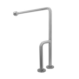 Satin Finished AISI 304 Stainless Steel Wall-Floor Grab Bar