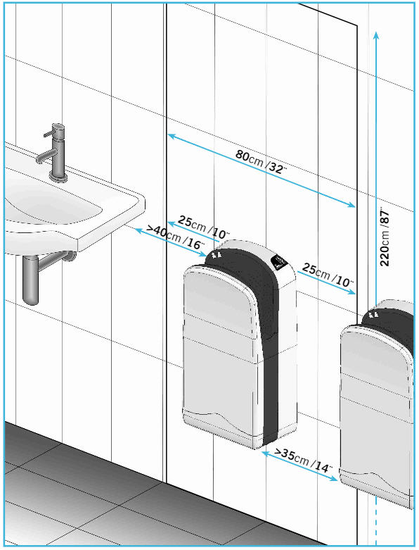 velo hand dryer installation